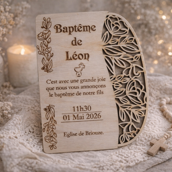 Annoncez le baptême de votre enfant avec un faire part unique