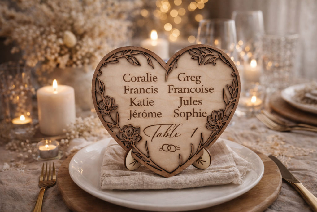decoration numero table mariage
