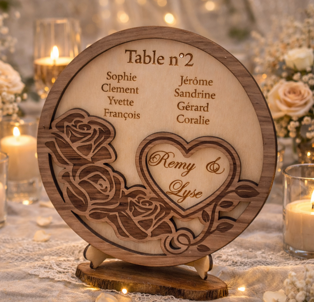 decoration numero table mariage-emotions gravees